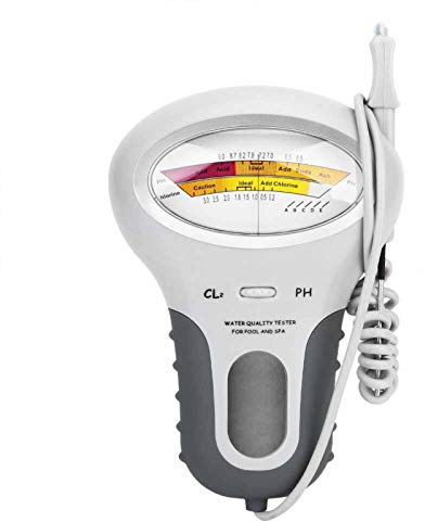 Tester della qualità dell'acqua, misuratore di pH, rilevatore di cloro, rilevatore di acqua, per piscina, per ph dell'acqua potabile, senza batteria, display a grande schermo, tester digitale dell'acq