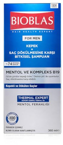 Bioblas Thermal Expert Men Shampooing Anti-pelliculaire et perte de cheveux 360 ml