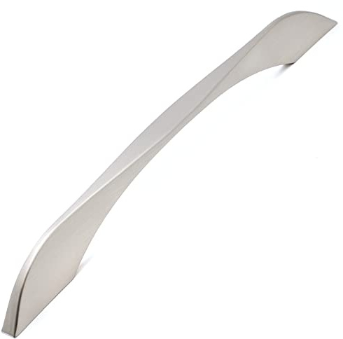 Decoranddecor Twisted Cabinet Pull Handles High End Cupboard Knobs Furniture Pulls for Kitchen Wardrobe Drawer (320mm Hole Centres, Brushed Chrome)