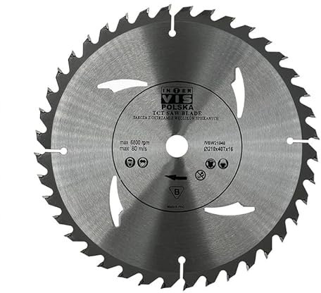 210x 16mm 40 Zähne Sägeblatt, Kreissägeblatt für Holz