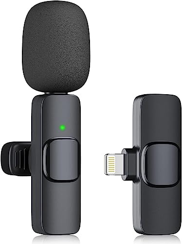 Gilye Lavalier Mikrofon für iPhone/Android, Mini Wireless Microphone Plug & Play lavalier mikrofon Wireless für YouTube/Facebook-Live-Stream, TikTok Vlog (Keine App und Bluetooth erforderlich)