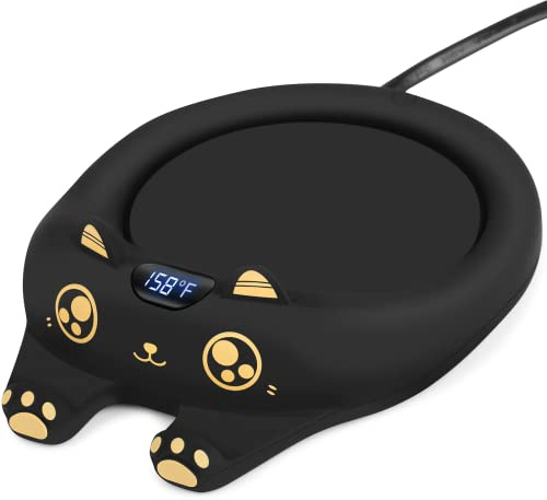 PUSEE Mug Warmer,Coffee Warmer for Desk Candle Warmer Auto Shut Off,Coffee Cup Warmer with 3 Temp Settings,Electric Beverage Warmer Plate for Coffee,Tea,Water Milk and Cocoa(Not Include Cup)