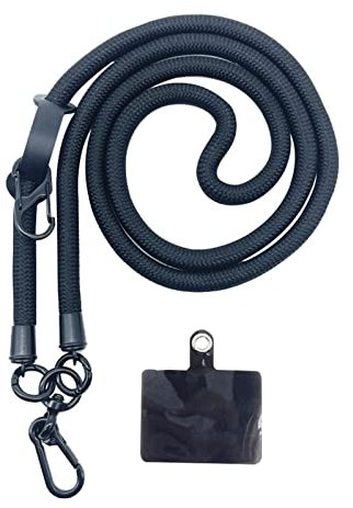 thick rope cell phone lanyard, 10mm with spacer, thick phone holder with anti-theft strap, lanyards shoulder strap for cell phone around neck, ant phone strap