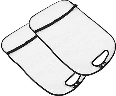 CFTGIW Kinder-Baby-Kickmatte, 2 Stück, Verdickter Rückenlehnenschutz, Transparente Abdeckung, Große Größe, Sauber Halten für Auto, LKW, SUV