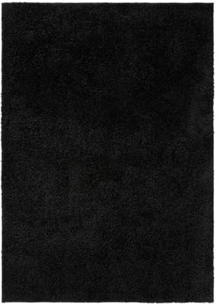 benuta Basic Hochflorteppich Soho - schwarz 160x230 cm - Kuschelig Weicher Teppich im Minimalistischen Look - Pflegeleicht - Fußbodenheizung Geeignet
