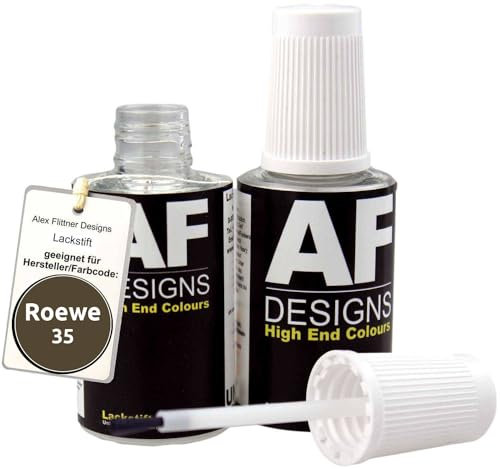 Alex Flittner Designs Lackstift Set kompatibel mit Roewe 35 Olive schnelltrocknend 2x20ml Autolack