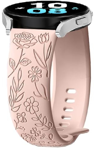 Silicone Watch Strap for Huawei Watch 5 46mm/4/3/3Pro, 22mm Flower Bracelet Sport Replacement Band for Huawei Watch GT 6 Pro 46mm/6/GT 5 46 mm/5Pro/GT4/3/3Pro/2/2e/2Pro