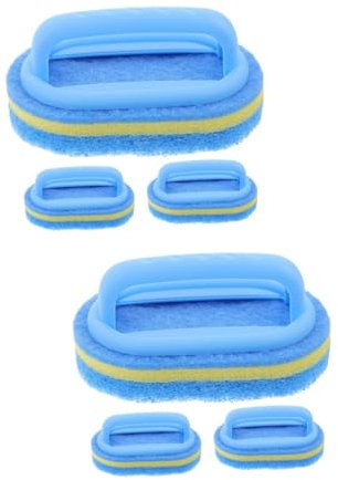 Beaupretty 6 Pz Pennello di Spugna Spugne da Bagno Spugna da Bagno Spazzola per La Pulizia della Cucina Spazzola con Impugnatura Comoda Strumento da Cucina Manico in Spugna Blue P.s