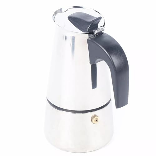 YEITBY Espressomaschine, 300 ml elektrische Espressomaschine, Kaffeemaschine aus Edelstahl für volleren Röstaroma (4 Tassen)