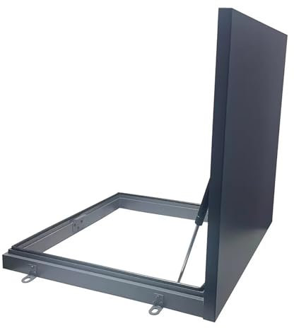 Elitix Dachfenster Notausstiegsfenster mit Stützstangen, Dachluken-Zugangsfenster für Dachgeschosskeller, Wartungs-Sicherheitstür-Ersatzdeckel, Dach-Sicherheitstür(90x90cm(35.1x35.1))