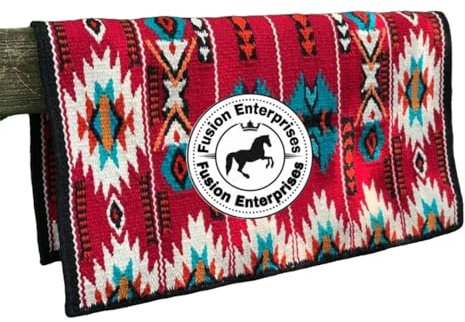 EQUIEMPRESS Sattelunterlage Western Ranch/Westernsatteldecke aus Neuseelandwolle, Top Wool Pad Sensor Flex (Anpassung möglich) A-110 (36 x 42)