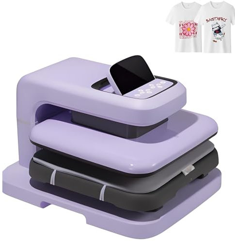 Presse à chaud automatique, machine de presse à chaud par sublimation, avec pression réglable et réglages de température/temps, chauffe rapidement et uniformément Presse à chaud for HTV, sublimation(P