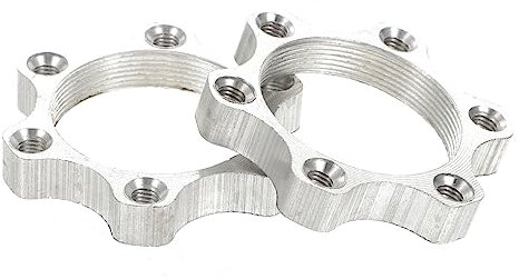 DINHEAROM Fahrrad Bremsscheiben Adapter Center Lock 2 Stück Nabenadapter Aus Metall 44mm Lochabstand Für Mountainbike Sicherer Sitz Kompatibel Mit Scheibenbremse