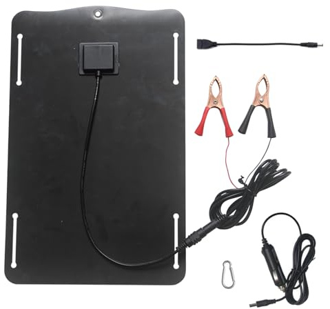 Caricabatteria solare per auto - 10 W pannelli impermeabili, caricabatterie portatili per auto | pannello solare caricabatterie per batteria, kit di ricarica solare