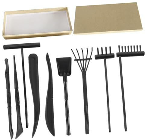 TOYANDONA Mini Zen Garden Rake Set Zen Garden Kit Miniature Sand Table Landscaping Tools for Meditation and Relaxation