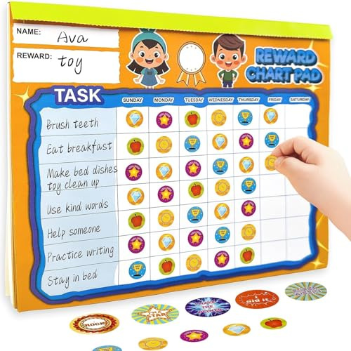 GakQll Magnetische Belohnungstafel Kinder, Magnetisches Belohnungsaufklebersystem, Wochenplaner - Interaktion Zwischen Eltern Und Kind, Zuhause Klassenzimmer