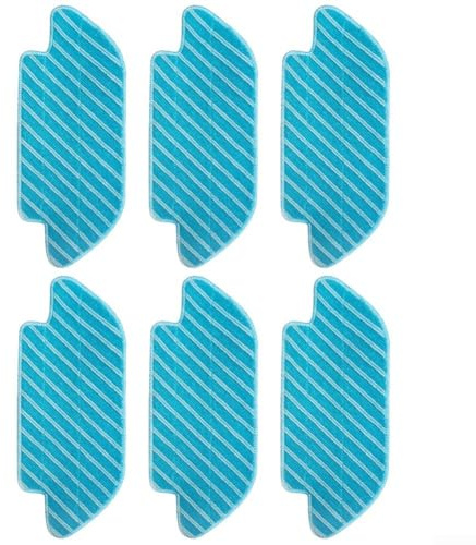 Paquete de 6 paños de repuesto para mopa húmeda/seca para Cecotec para Conga 4690 6090 7090 4090 4490 5090 almohadillas de limpieza para robot aspirador