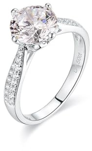 Epinki 950 Platin Partnerringe Echtgold Schmuck, Klassiker Pärchen Ringe mit Moissanit 1.2ct, PT950 Freundschaftsringe ohne Nickel, Gr.51 (16.2)