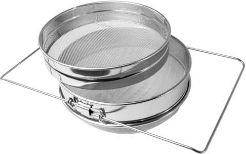 YGBWAOV Colador de Miel de Acero Inoxidable Tamiz Doble Fragmento de Miel Colador Equipo de Extracción de Miel para Cubo de 5 Galones Miel