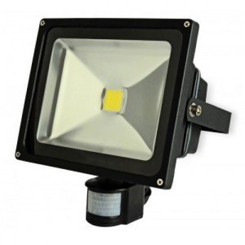 JnDee™ Floodlight PIR 30 Watt Cool White,Security Flood Light PIR Sensor Movement Detector Only uses 30w Light SMD LED Outdoor Home Floodlamp