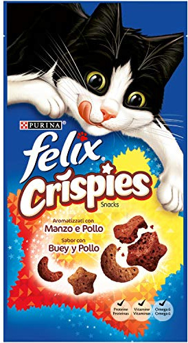 FELIX Crispies manzo e pollo purina 45gr - Snack per gatto