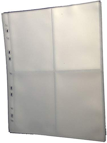 Sammlerhüllen für Postkarten mit 4 Taschen, 105 mm x 142 mm