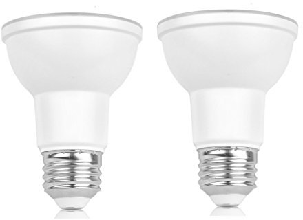 Rysa Light 2-Pack PAR20 Led Spotlight Lampadine, 7W (equivalente 50W), 3000K (luce bianca calda), 40 gradi angolo di fascio, E27 Base, 550LM