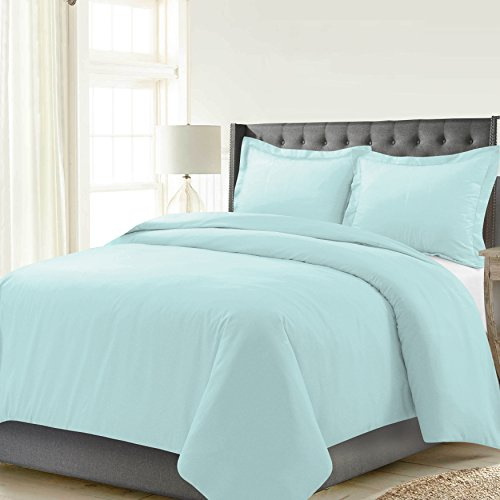 Celeste Home 190 GSM Full/Queen, Turquoise Duvet Set- Warm & Cozy - 100% Cotton Flannel Pre-Shrunk - Extra Soft - Comfy - Double Brushed
