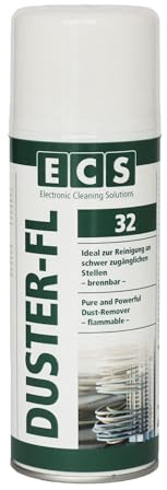 ECS 32 Duster-FL - Spray ad aria compressa, con prolunga da 100 mm, Air Duster 400 ml, per pulizia senza contatto, prodotto in Germania
