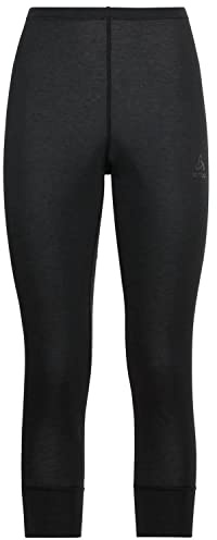 Odlo Thermo Leggings Damen Active Warm 3/4-Länge | Schwarz | Größe M | Thermounterwäsche | Warme Skiunterwäsche