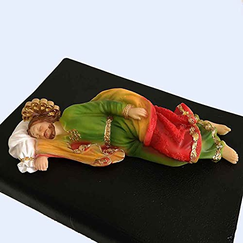KKLT San José Durmiendo Estatuas,Oración San José Figuras,Sagrada Familia Cristiano Decoración Esculturas,Colección Renacimiento,Religiosa Regalos-Pequeño 11cm(4inch)