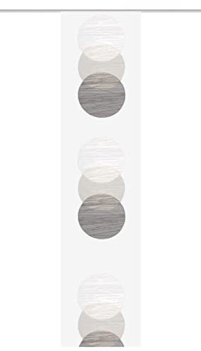 84826 | OLEG skjutgardin/skjutgardin, transparent med Scherli, färg: sten (grå-brun), storlek: (145 x 57 cm)