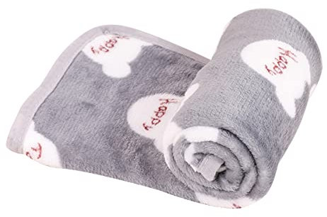 Fleece Hundedecke Katzendecke Super Softe Warme und Weiche Hundematte für Haustier Hund und Katze Grau S:40 * 60 cm