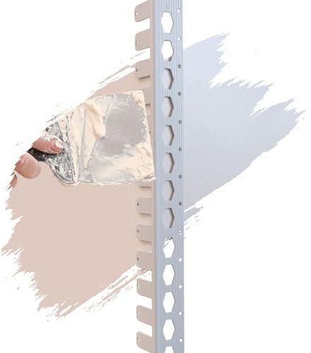 ProfileXXL PVC Eckwinkel, Eckprofil, Kantenschutz Trockenbau 2,5m Weiß 25 x 25mm, flexibel biegbar Profile aus hart PVC, für Innenbau Trockenbau