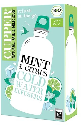 CUPPER - Infusiones Ecológicas Frías Menta - Pack de 6 Cajas 10 Bolsitas