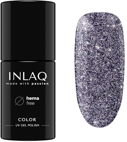 INLAQ® HEMA Free UV Nail Laque Glitter Shiny Signs Collection - Gel Ongles Scintillant libre de Hema - Glitter Gel Laque UV en couleurs Capricorn - 6ml