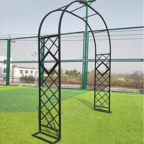 YOXALL Arco de Metal con Bases, Negro Enrejado de jardín, Arco de Rosas Grande, pabellón Plantas Trepadoras, Soporte para trepadoras Resistente, Antióxido (Color : Negro, Size : W340 x H230cm)
