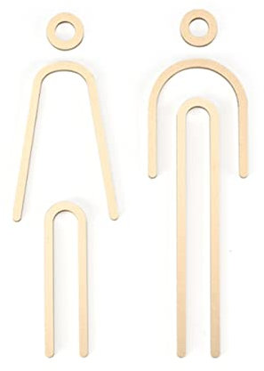 WC-Schild, Luftfahrt-Aluminium-Figurenschild-Set für Männer und Frauen, Moderne Badezimmer-Türschilder, WC-Schilder (Gold 20 * 6 cm)