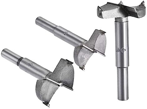 KhUKhu 3 PCS Forstner Bohrer Bits Wolfram Hartmetall Holz Loch SAH Opener Bohrer 40mm + 42mm + 45mm Holzbearbeitung Bohren Bohren Bit Cutter