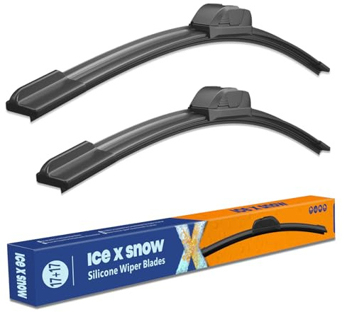 ICEXSNOW 17+17 Silicone Wiper Blades Oem Quality Premium All Seasons Windshield Wiper Blades (Pack of 2)