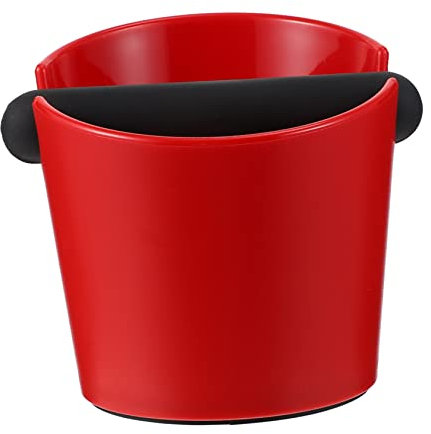 Cabilock Kompakter Kaffee Abklopfbehälter Knock Box Für Siebträger Espresso Kaffeesatz Mit Rutschfestem Boden Temperaturbeständig Home Barzubehör Platzsparend Rote Farbe