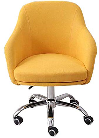 sjdoPulse Mid-Century Pc-Computer-Schreibtisch-Bürostuhl, Waschbar, Drehbar, Mit Hautsamt Und Verstellbarem Drehrollsystem Für Mädchen
