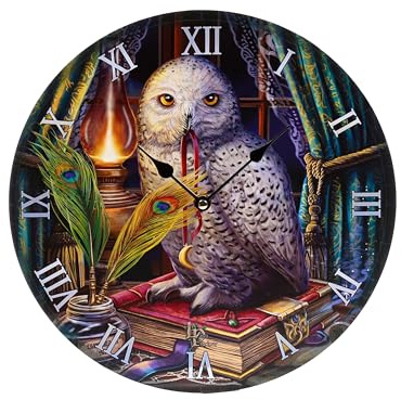 Puckator Lisa Parker Guardian of Spells Owl Picture Clock - Wall Clock Clocks - Mens Cute Cool Preppy Home Gaming Room Bedroom Office Decor Decoration - Asthetic Accessories Stuff Men Things
