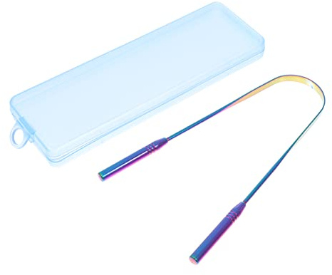 MOLUCKFU 1uppsättning Stainless Steel Tungskrapa Med Ergonomisk Design Och Antislip Handtag Rengöring Tungan För Bättre Munhygien Flera Färger Tillgängliga