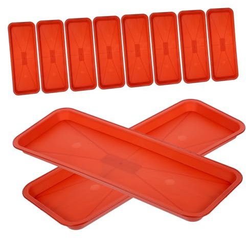 FONDOTIN 10stücke Rechteckige Blumentopf-untertassen Pflanzentabletts Aus Pp-Material Für Zimmerpflanzen Auffangen Von Wasser Und Erde Passend Zu Sämtlichen Töpfen