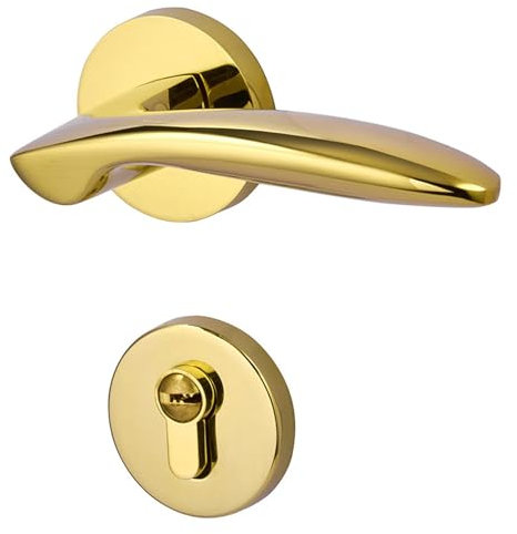 NIKOIDIC Serrure de porte nordique, serrure de porte de chambre intérieure, serrure de porte magnétique silencieuse, serrure de porte en bois, serrure américaine