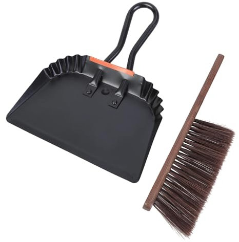Metal Large Heavy Duty Dustpan And Broom Brush Set Handheld Cleaner Tool Kits For Easy Grasping And Efficient Cleaning