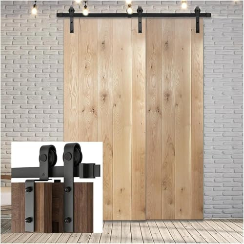 WaiDXn Kit ferramenta for Porta Scorrevole Bypass in Legno, Kit ferramenta for Porta Scorrevole for Porta Scorrevole, rulli for armadi(13FT(4m))