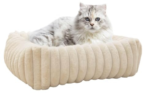 Gungtj Hundesofa, waschbar, Katzenbetten für Haus, 60 x 50 x 17 cm, weiches Haustierkissen mit erhöhten Seiten für drinnen und draußen, reisefreundliches Schlafnest zu Hause, Auto, Terrasse, Camping