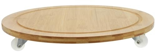 Support mobile pour pot de fleurs d'intérieur avec roulettes, plateaux en bois pour balcon, chariot roulant pour jardin